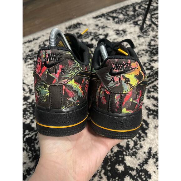 Nike Air Force 07' Sneakers LV8 Tropical Palm Black Mens Size 10 - Picture 6 of 7